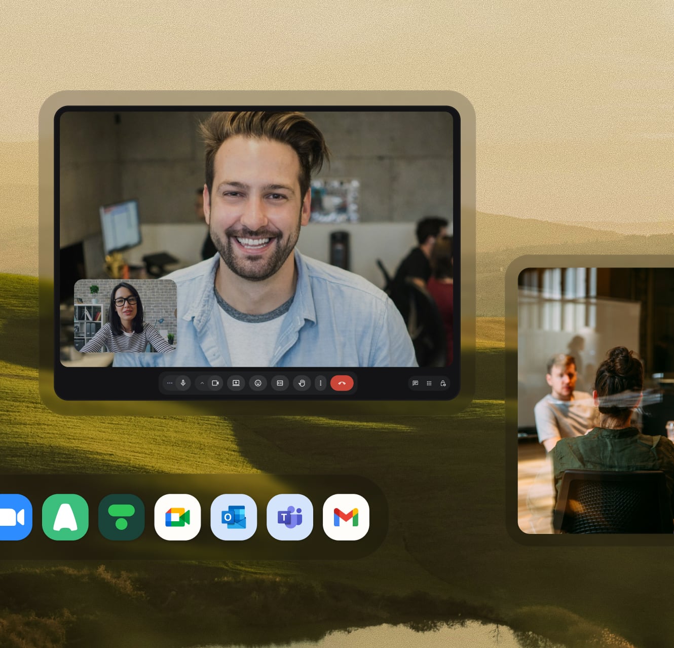 Kong capturing a video call and turning it into actions
